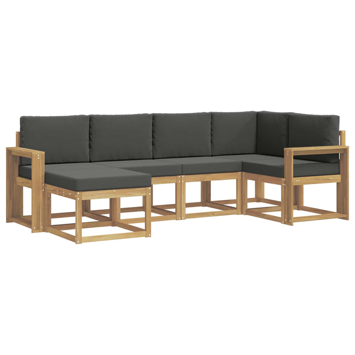 Set de canapele de exterior 6 pcs Alb și antracit Poliester WALTI
