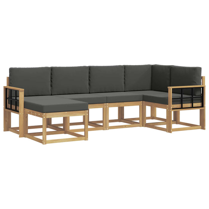 Set de canapele de exterior 6 pcs Alb și antracit Poliester WALTI