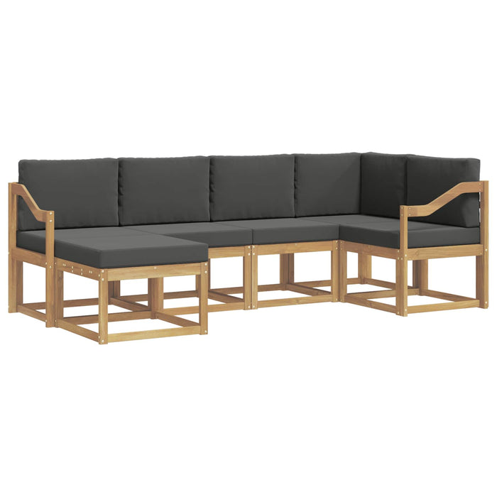 Set de canapele de exterior 6 pcs Alb și antracit Poliester WALTI