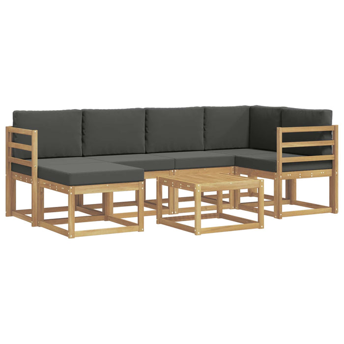 Set de canapele de exterior cu pernă 7 pcs Alb și antracit WALTI