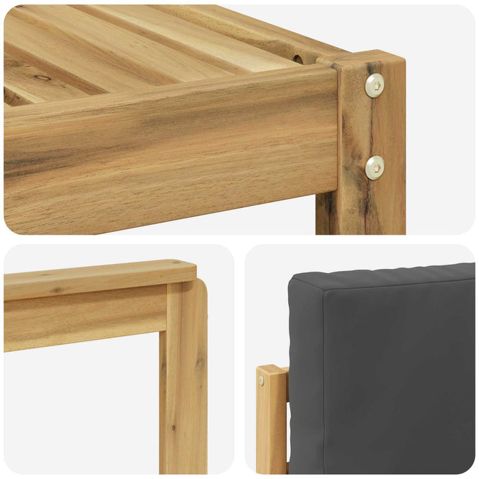 Set de canapele de exterior cu pernă 7 pcs Alb și antracit WALTI