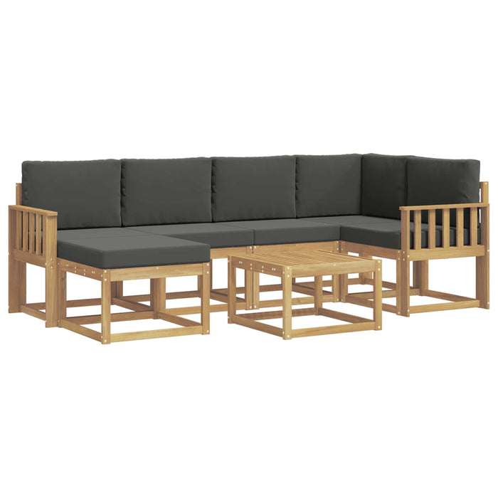 Set de canapele de exterior cu pernă 7 pcs Alb și antracit WALTI