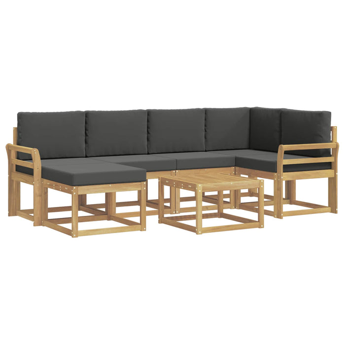 Set de canapele de exterior cu pernă 7 pcs Alb și antracit WALTI