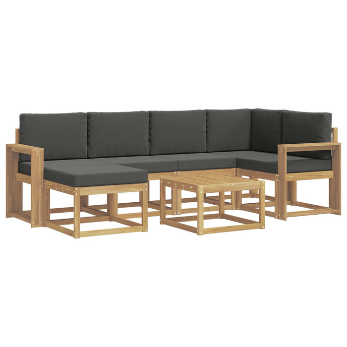 Set de canapele de exterior cu pernă 7 pcs Alb și antracit WALTI