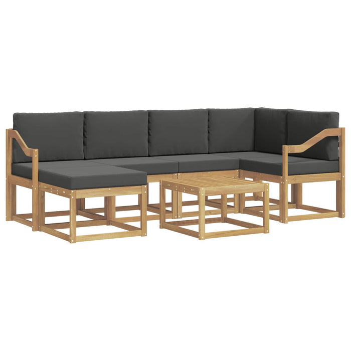 Set de canapele de exterior cu pernă 7 pcs Alb și antracit WALTI