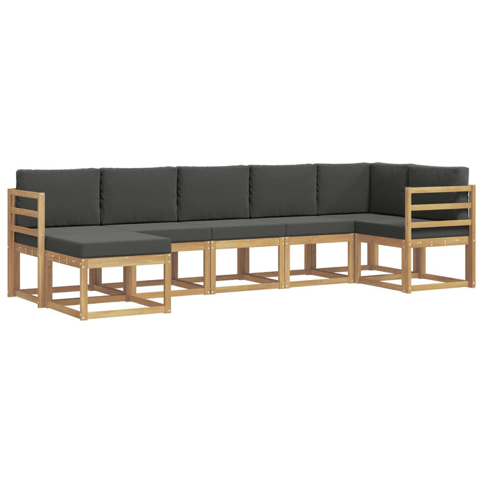 Set de canapele de exterior 7 pcs Alb și antracit Poliester WALTI