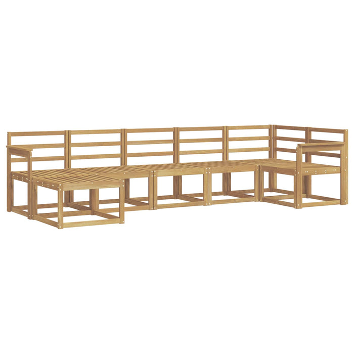 Set de canapele de exterior 7 pcs Alb Lemn Solid de Acacia WALTI