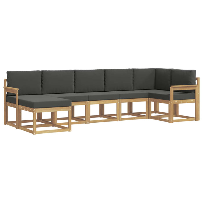 Set de canapele de exterior 7 pcs Alb și antracit Poliester WALTI