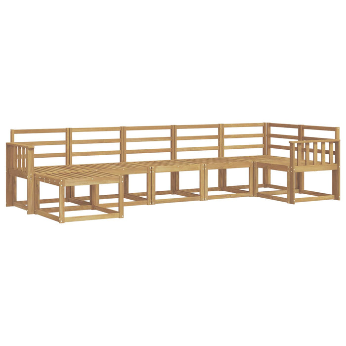 Set de canapele de exterior 7 pcs Alb Lemn Solid de Acacia WALTI