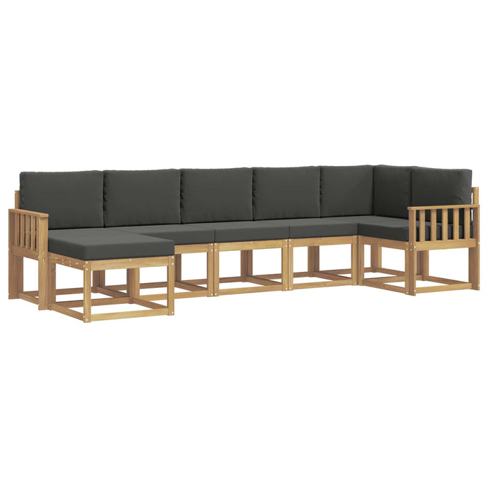 Set de canapele de exterior 7 pcs Alb și antracit Poliester WALTI