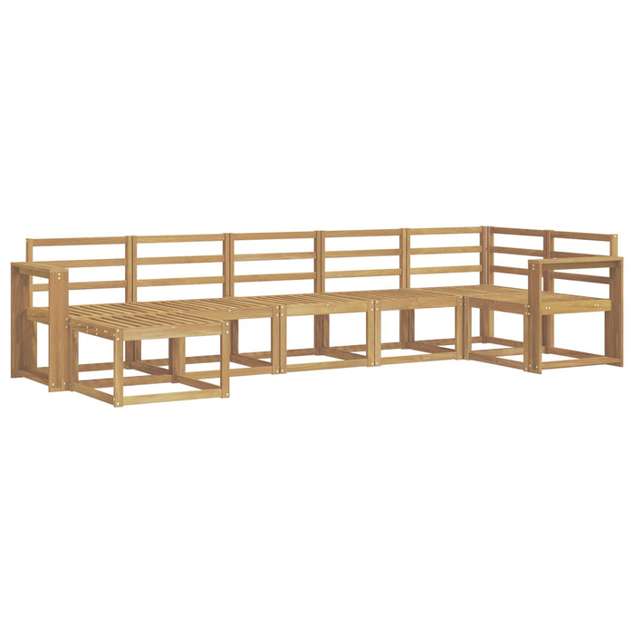 Set de canapele de exterior 7 pcs Alb Lemn Solid de Acacia WALTI