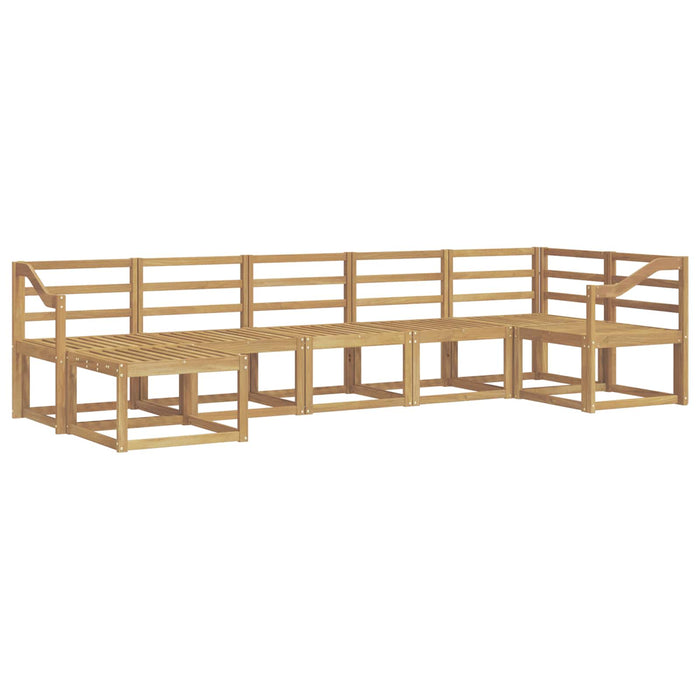 Set de canapele de exterior 7 pcs Alb Lemn Solid de Acacia WALTI