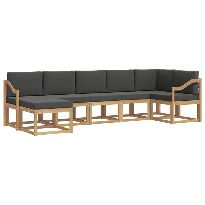 Set de canapele de exterior 7 pcs Alb și antracit Poliester WALTI
