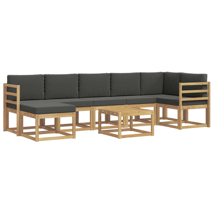 Set de canapele de exterior 8 pcs Alb și antracit Poliester WALTI