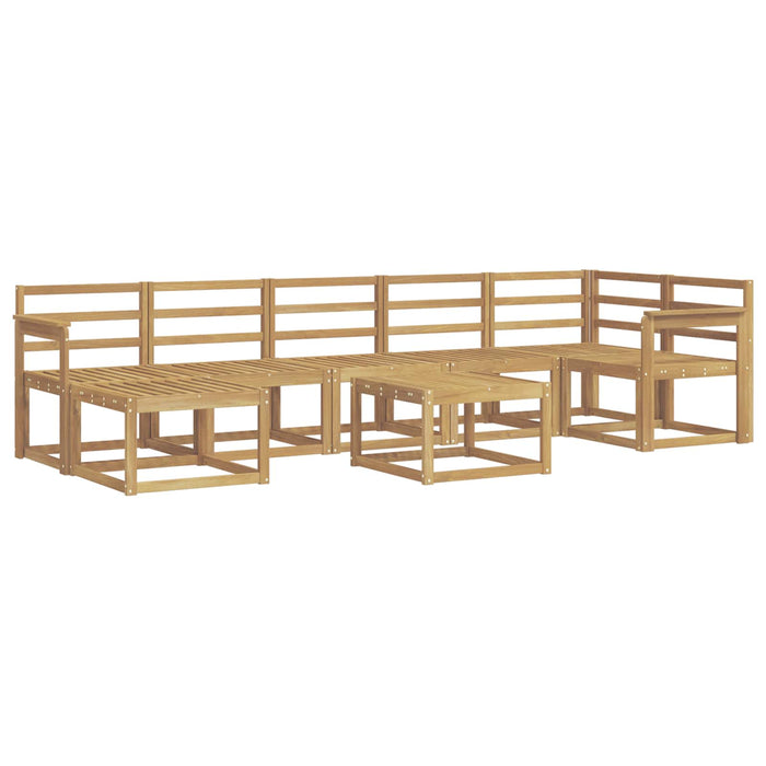 Set de canapele de exterior 8 pcs Alb Lemn Solid de Acacia WALTI