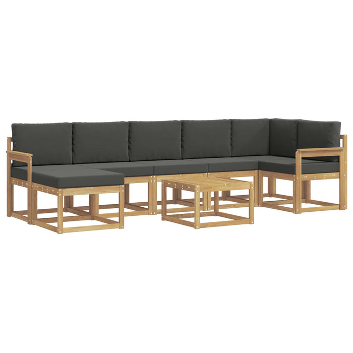 Set de canapele de exterior 8 pcs Alb și antracit Poliester WALTI