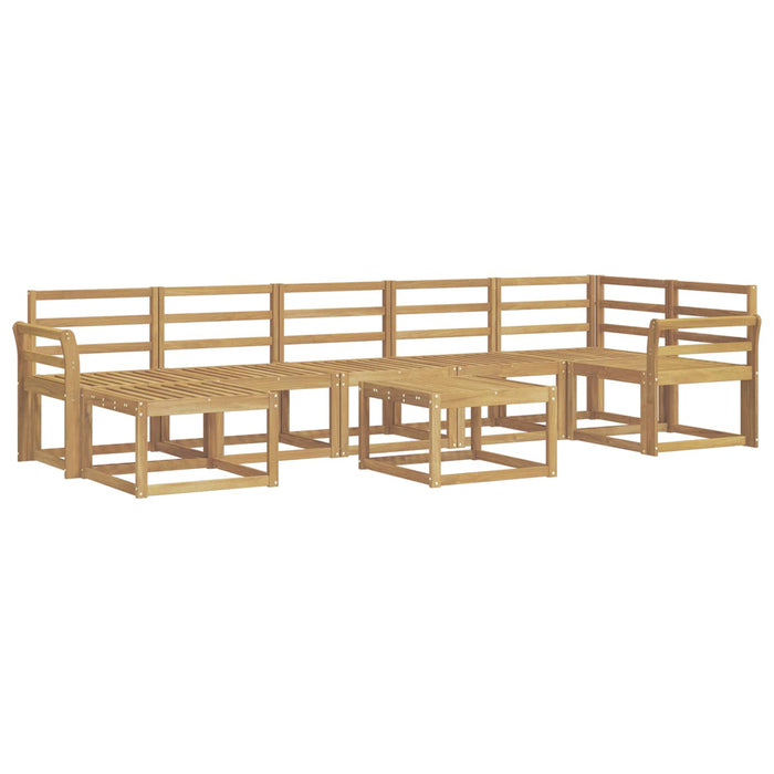 Set de canapele de exterior 8 pcs Alb Lemn Solid de Acacia WALTI