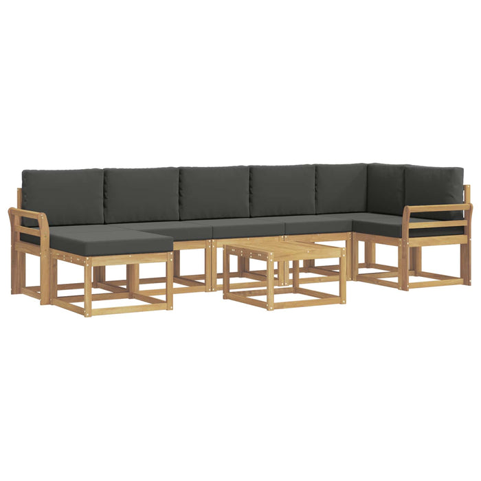 Set de canapele de exterior 8 pcs Alb și antracit Poliester WALTI