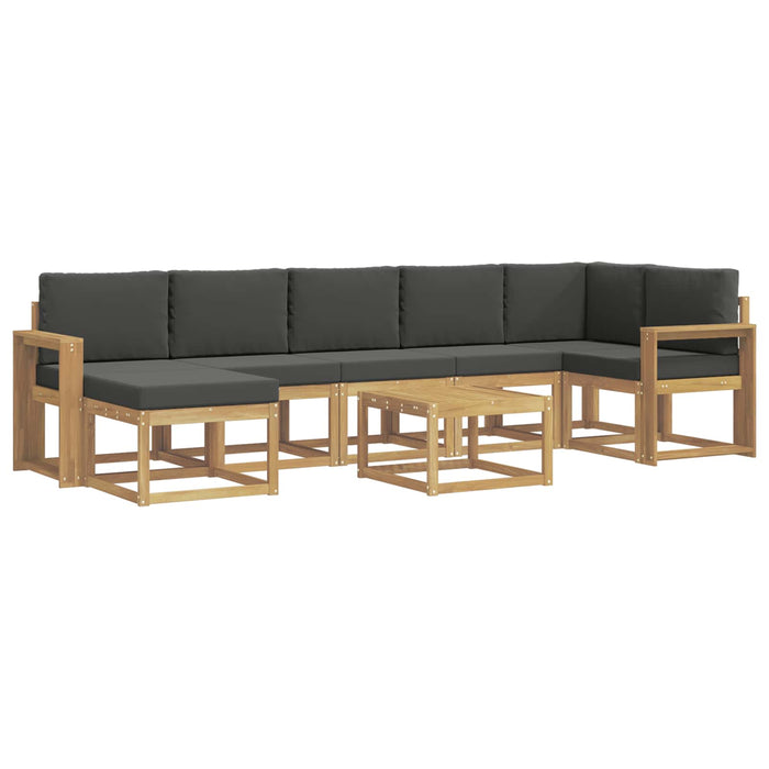 Set de canapele de exterior 8 pcs Alb și antracit Poliester WALTI