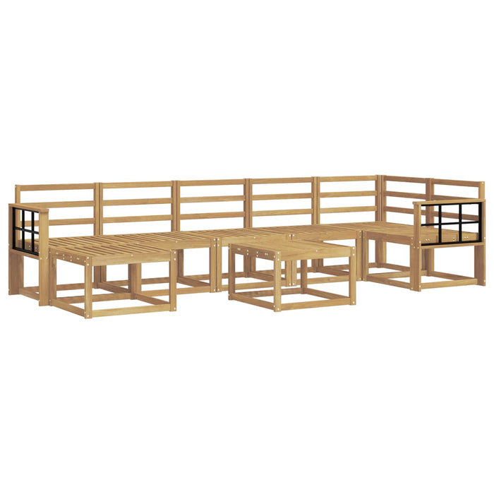 Set de canapele de exterior 8 pcs Alb Lemn Solid de Acacia WALTI