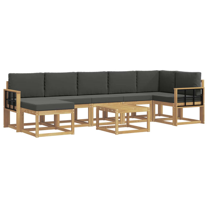 Set de canapele de exterior 8 pcs Alb și antracit Poliester WALTI