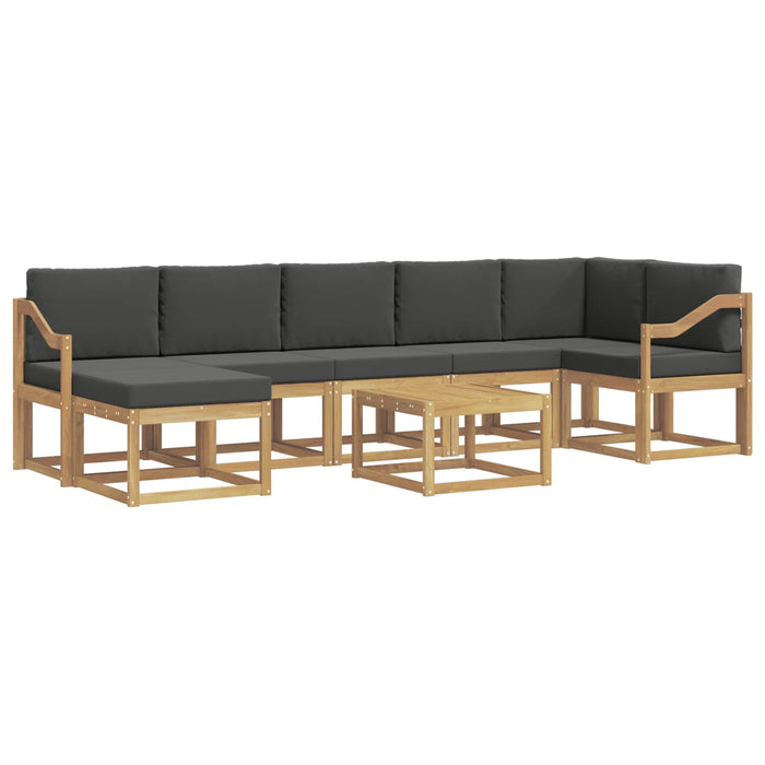 Set de canapele de exterior 8 pcs Alb și antracit Poliester WALTI