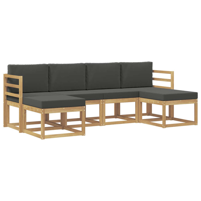 Set de canapele de exterior 6 pcs Alb și antracit Poliester WALTI