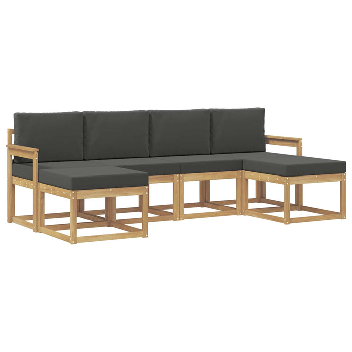 Set de canapele de exterior 6 pcs Alb și antracit Poliester WALTI