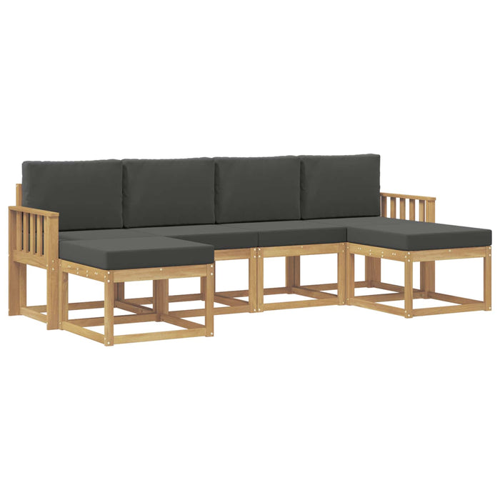 Set de canapele de exterior 6 pcs Alb și antracit Poliester WALTI