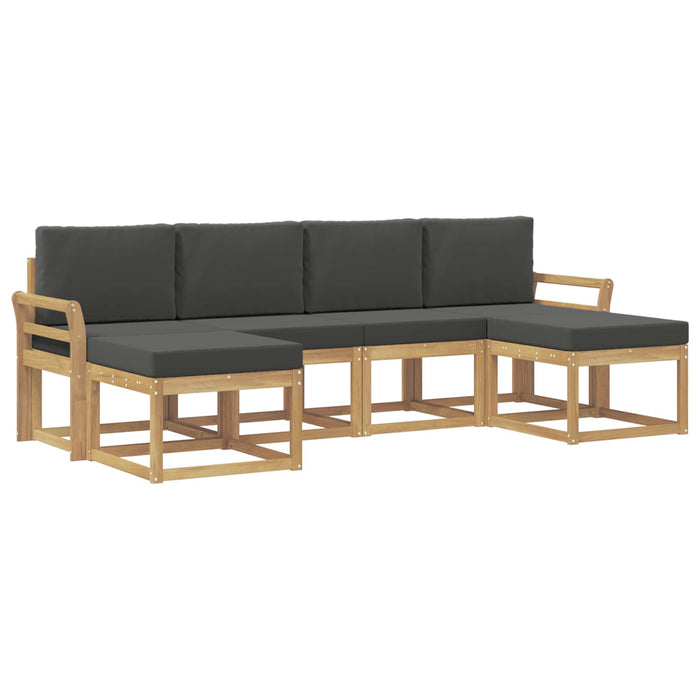 Set de canapele de exterior 6 pcs Alb și antracit Poliester WALTI