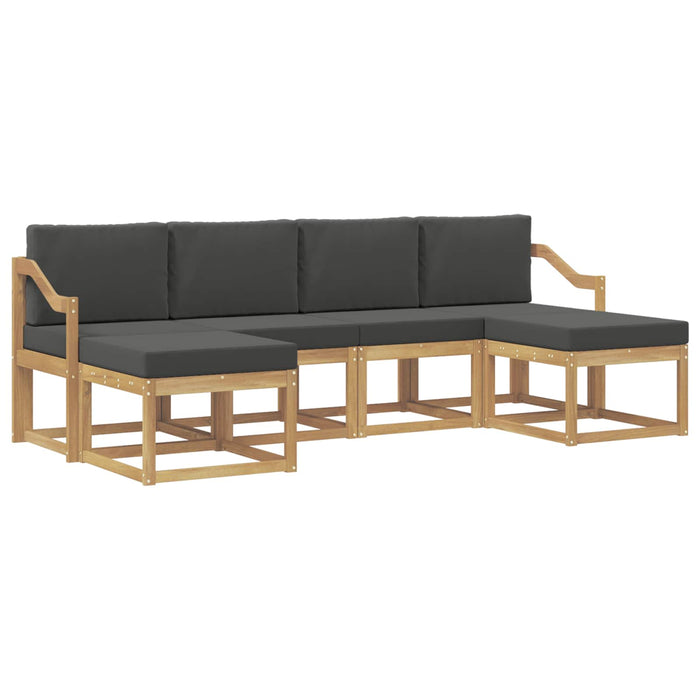 Set de canapele de exterior 6 pcs Alb și antracit Poliester WALTI