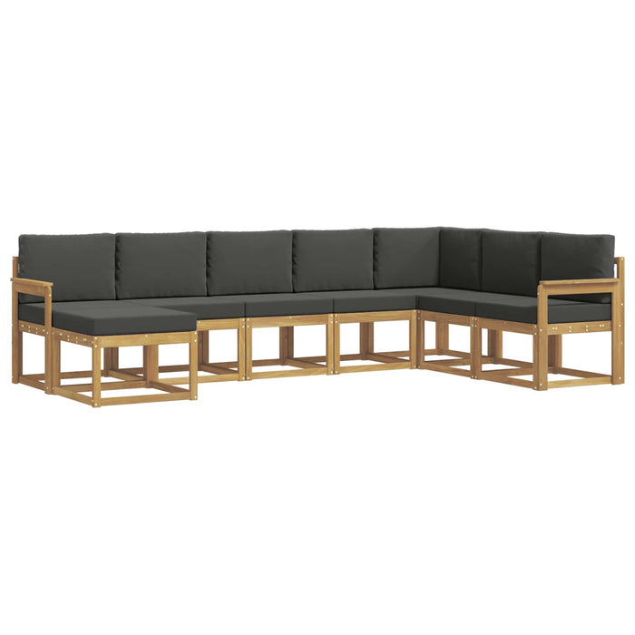Set de canapele de exterior cu pernă 8 pcs Alb și antracit WALTI
