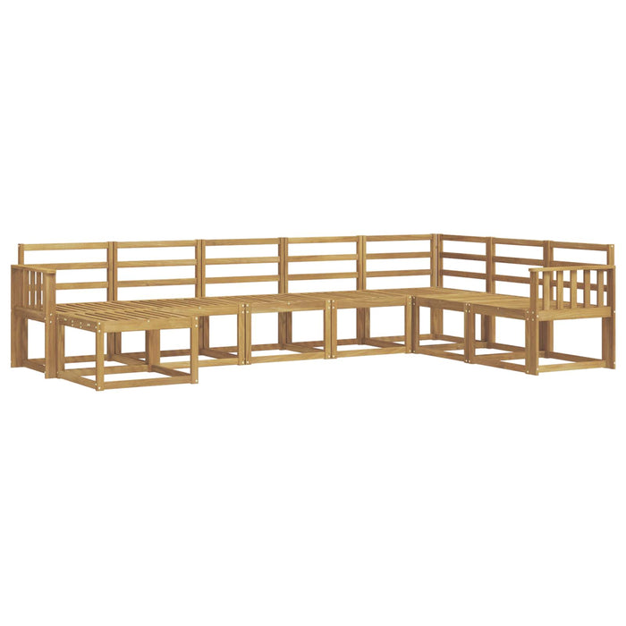 Set de canapele de exterior 8 pcs Alb Lemn Solid de Acacia WALTI