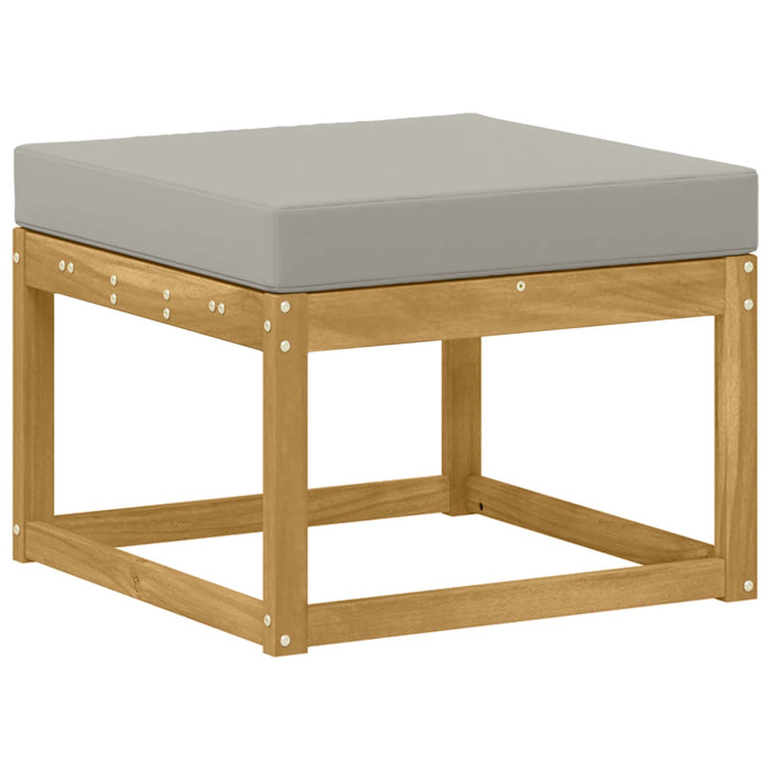 Set de canapele de exterior cu pernă 8 pcs Alb și gri deschis WALTI