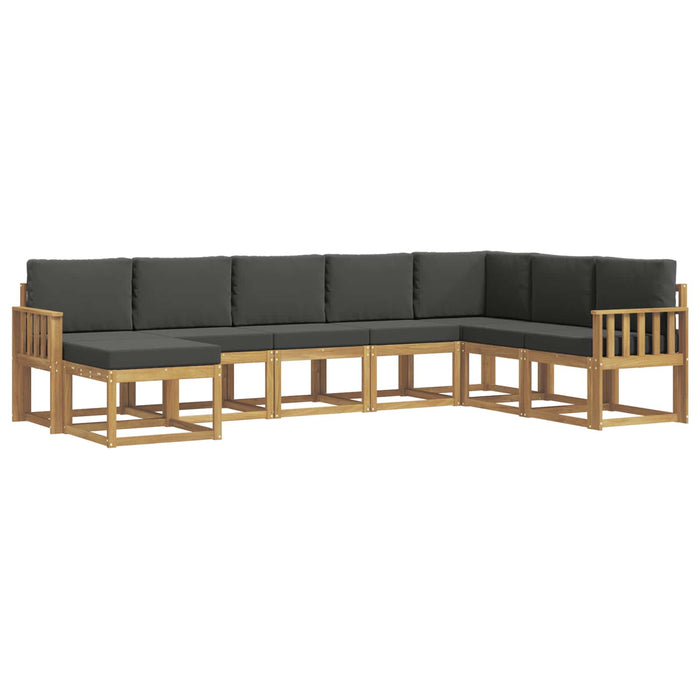 Set de canapele de exterior cu pernă 8 pcs Alb și antracit WALTI