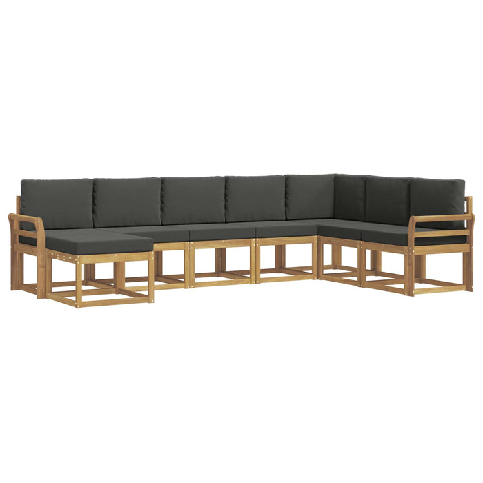 Set de canapele de exterior cu pernă 8 pcs Alb și antracit WALTI