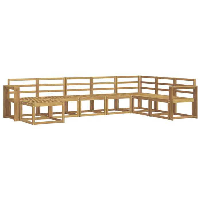 Set de canapele de exterior 8 pcs Alb Lemn Solid de Acacia WALTI