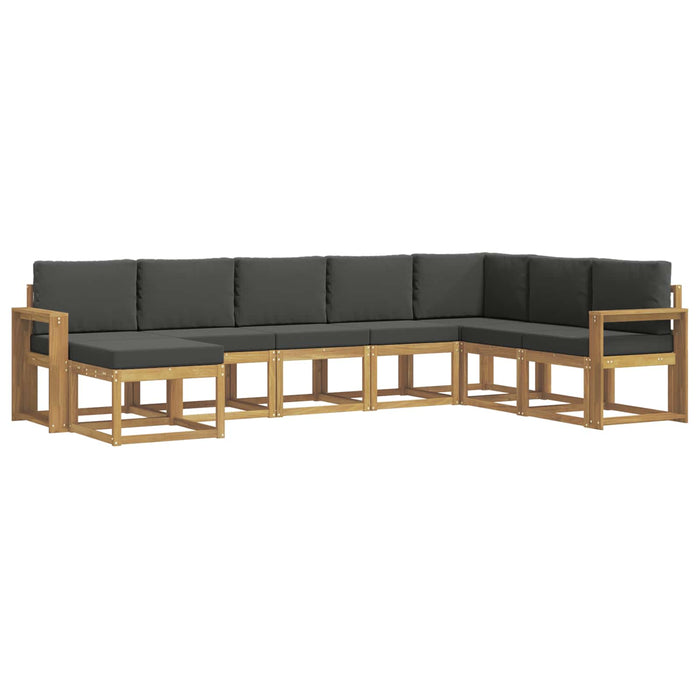 Set de canapele de exterior cu pernă 8 pcs Alb și antracit WALTI