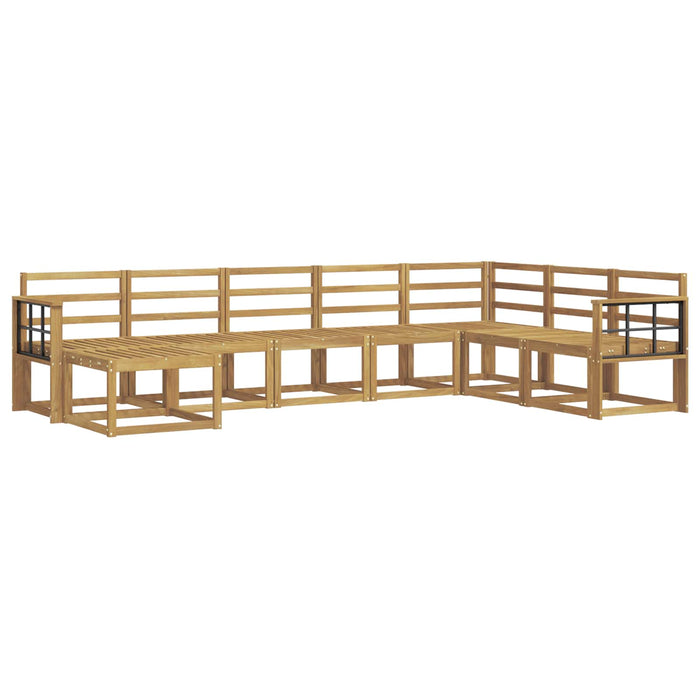 Set de canapele de exterior 8 pcs Alb Lemn Solid de Acacia WALTI