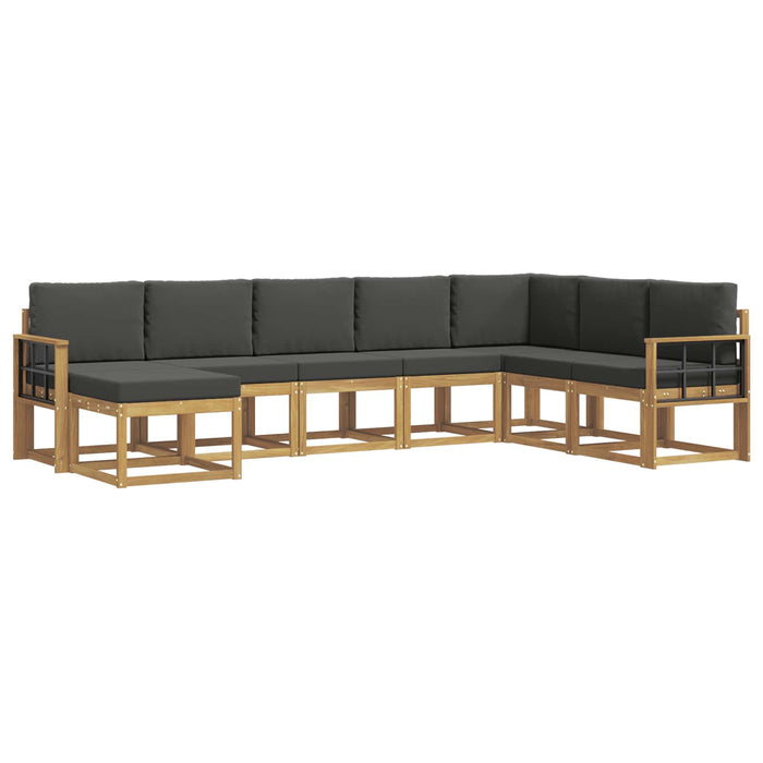 Set de canapele de exterior cu pernă 8 pcs Alb și antracit WALTI