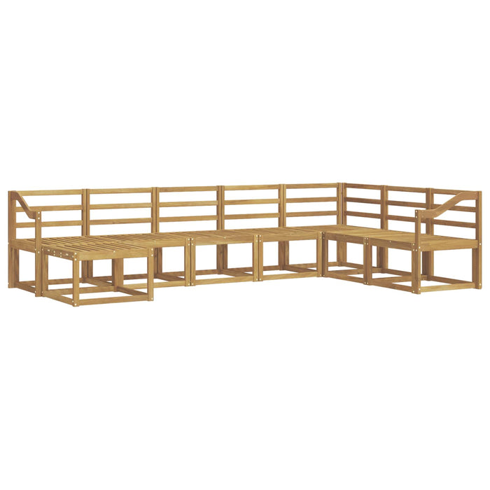 Set de canapele de exterior 8 pcs Alb Lemn Solid de Acacia WALTI