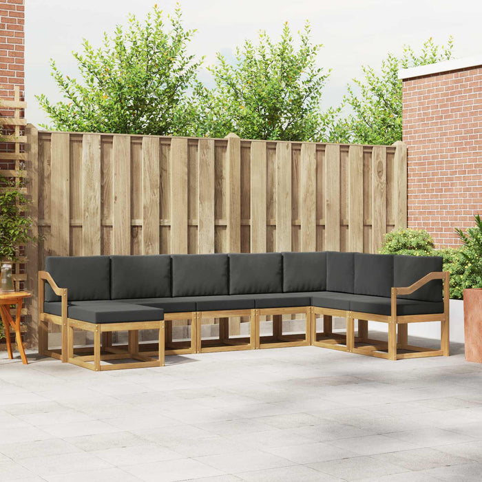 Set de canapele de exterior cu pernă 8 pcs Alb și antracit WALTI