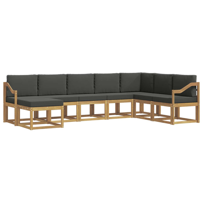 Set de canapele de exterior cu pernă 8 pcs Alb și antracit WALTI