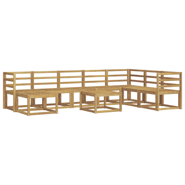 Set de canapele de exterior 9 pcs Alb Lemn Solid de Acacia WALTI