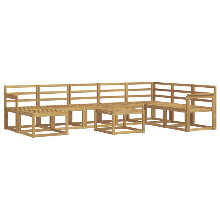 Set de canapele de exterior 9 pcs Alb Lemn Solid de Acacia WALTI