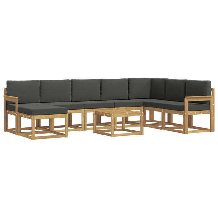 Set de canapele de exterior cu pernă 9 pcs Alb și antracit WALTI