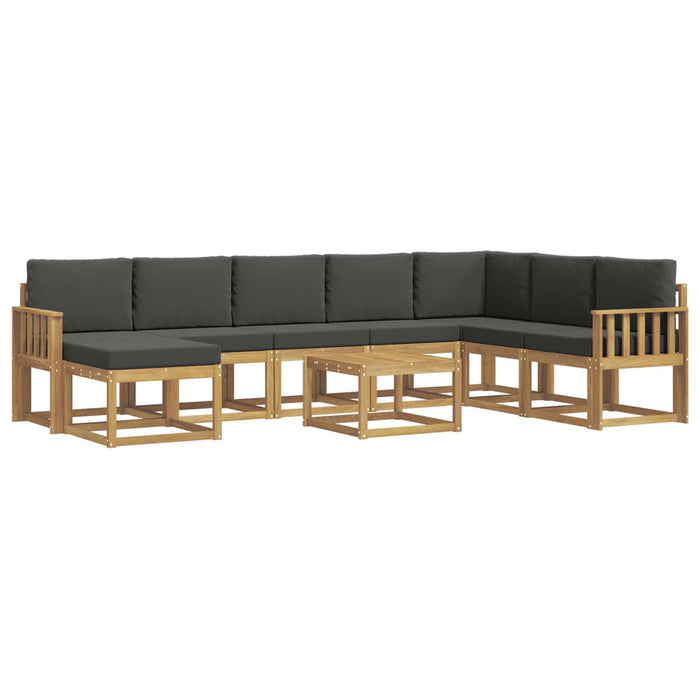 Set de canapele de exterior cu pernă 9 pcs Alb și antracit WALTI