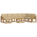 Set de canapele de exterior cu pernă 9 pcs Alb și Bej - WALTI WALTI