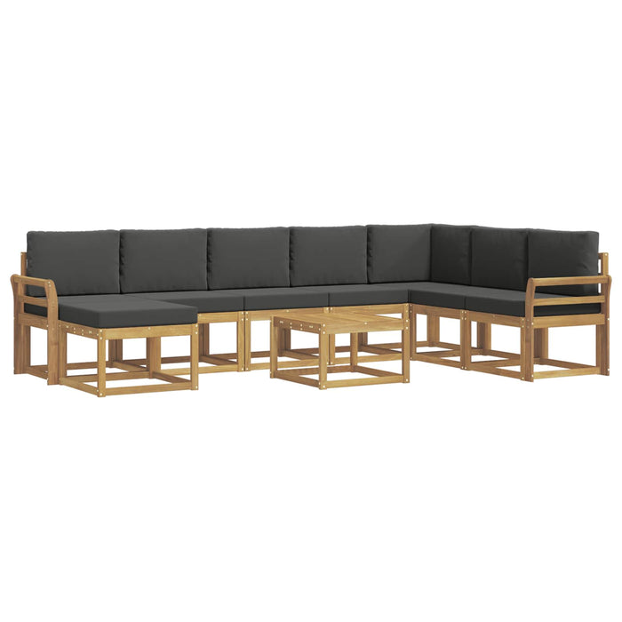 Set de canapele de exterior cu pernă 9 pcs Alb și antracit WALTI
