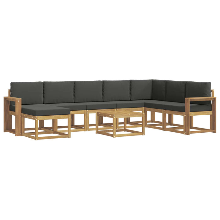 Set de canapele de exterior cu pernă 9 pcs Alb și antracit WALTI